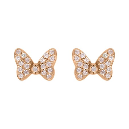 MINNIE - Noeud - 1 Paire de Clous d'Oreilles en Argent Sterling