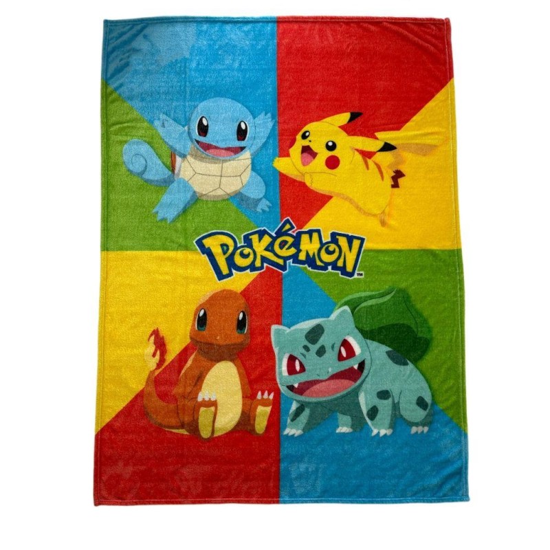 POKEMON & Friends - Plaid en Coral 130x180cm