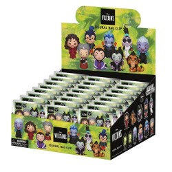DISNEY VILLAINS - Series 3 - 3D Foam Bag Clip (Display 24 Pcs)