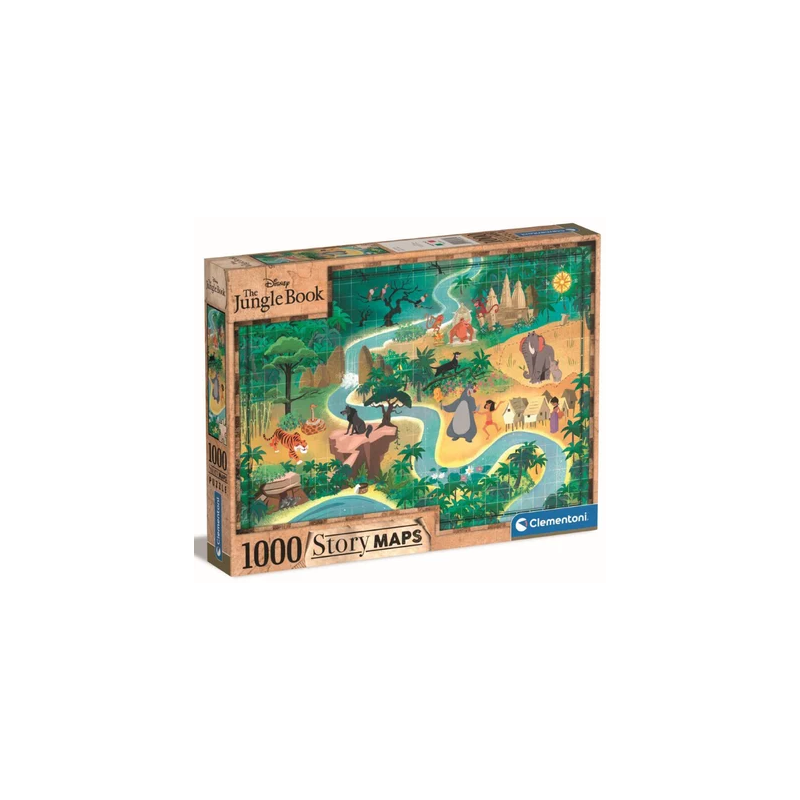 DISNEY - Le Livre de la Jungle - Puzzle Story Maps 1000P