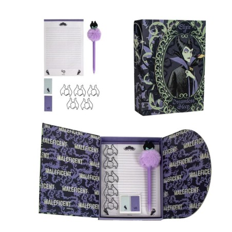DISNEY VILLAINS - Maléfique - Boîte de Papeterie - 9 pc.