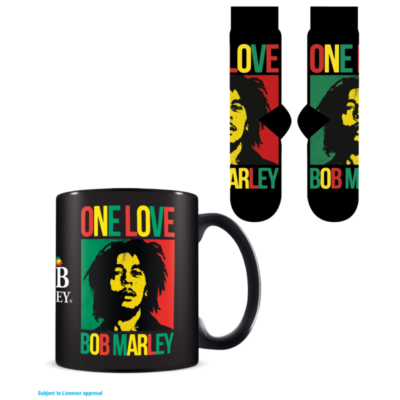 BOB MARLEY - One Love - Mug 315ml et Chaussettes 41-45