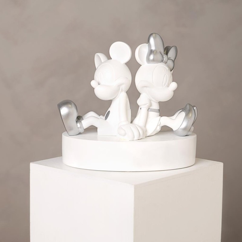 DISNEY - 'White&Silver' - Mickey & Minnie - Tirelire - 19cm