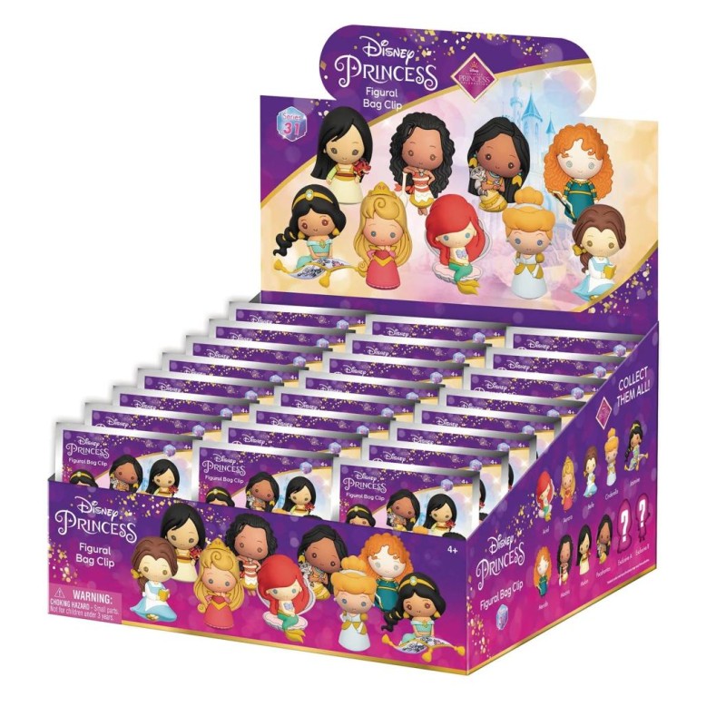 DISNEY - Princesse -  Serie 31 - 3D Foam Bag Clip (Display 24 Pcs)