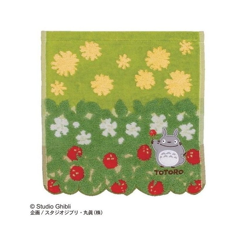 MON VOISIN TOTORO - Totoro Fleurs & Fraise - Mini Serviette 25x25cm