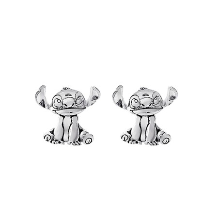 STITCH - Silver - 1 Paire de Clous d'Oreilles - Laiton Plaqué Argent
