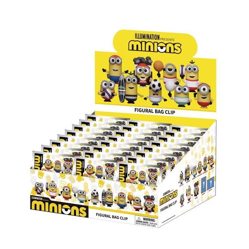 MINIONS SPORTS - Series 1 - 3D Foam Bag Clip (Display 24 Pcs)