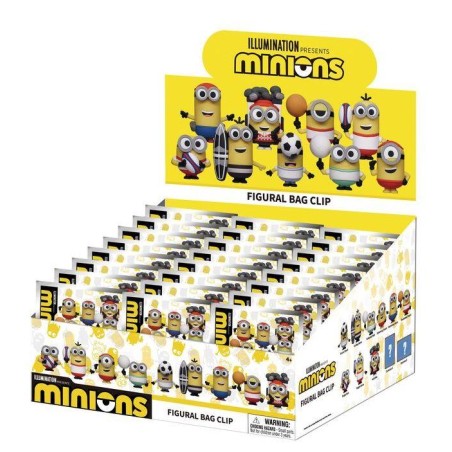 MINIONS SPORTS - Series 1 - 3D Foam Bag Clip (Display 24 Pcs)