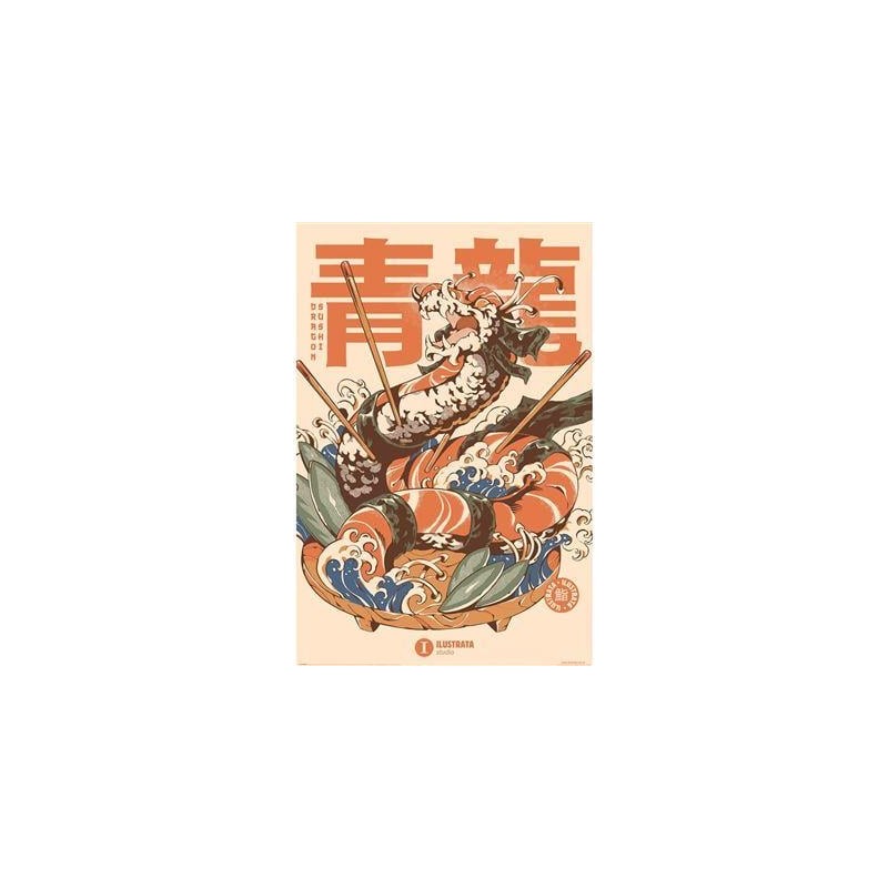 ILUSTRATA - Dragon Sushi - Poster 61 x 91cm