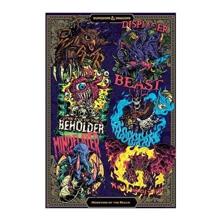 DONJONS ET DRAGONS - Monsters of the Realm - Poster 61 x 91cm