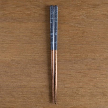 MON VOISIN TOTORO - Esquisses Bleu Marine - baguettes Laquées 21cm