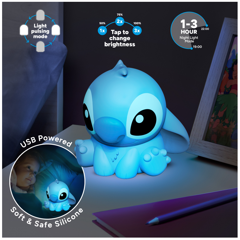 LILO & STITCH - Stitch - Lampe en Silicone Rechargeable 15cm
