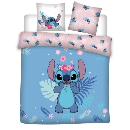 DISNEY - Stitch - Parure de lit 240x220cm + 2 X 65x65cm