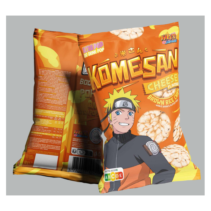 NARUTO SHIPPUDEN - Komesan 'Chips De Riz' - Naruto - 60g - Fromage