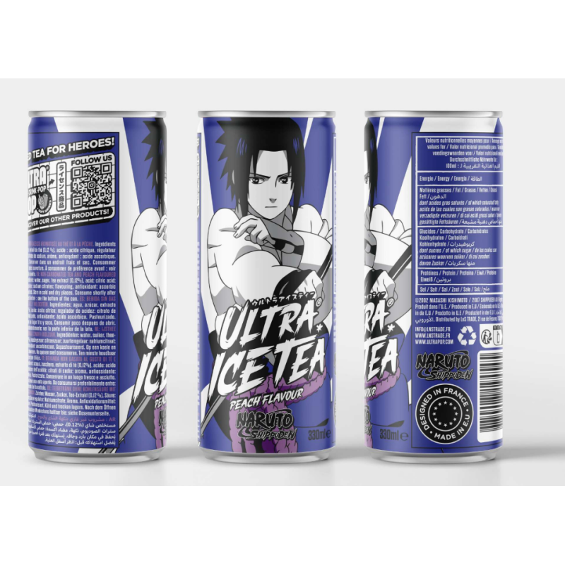 NARUTO SHIPPUDEN - Ice Tea - Sasuke - Canette 33 Cl