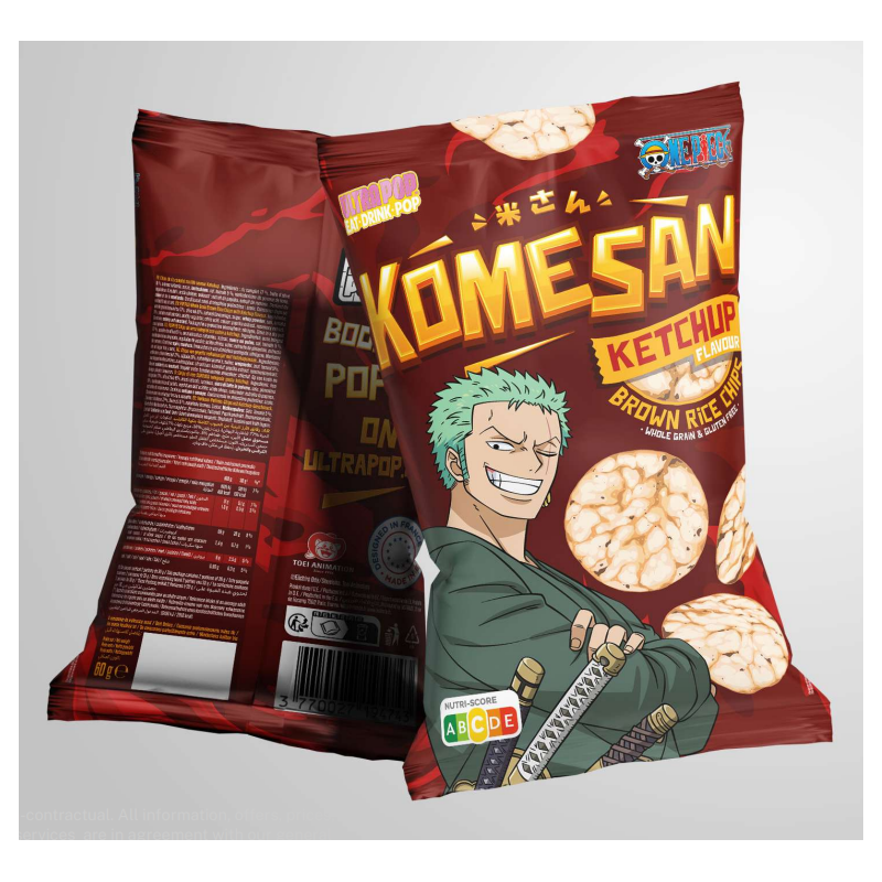 ONE PIECE - Komesan 'Chips De Riz' - Zoro - 60g - Ketchup
