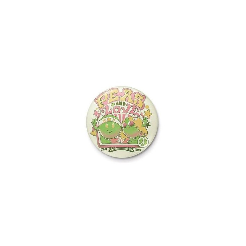 ILUSTRATA - Peas and Love - Button Badge 25mm