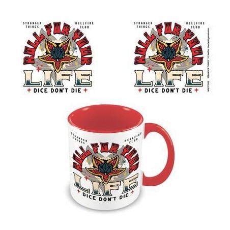 STRANGER THINGS 4 - Roll For Your Life - Mug intérieur coloré 315ml