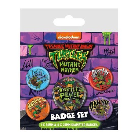 LES TORTUES NINJAS - Mutant Mayhem - Pack 5 Badges