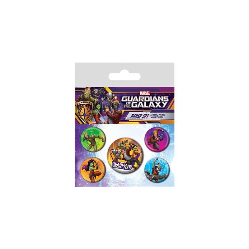 LES GARDIENS DE LA GALAXIE - Personnages - Pack 5 Badges
