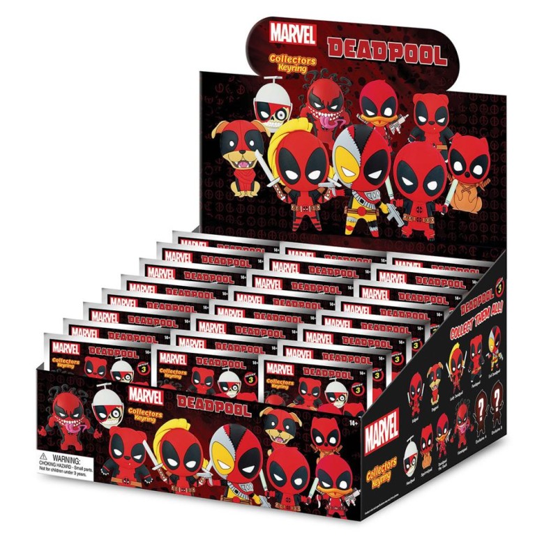 MARVEL - Deadpool Serie 3 - 3D Foam Bag Clip (Display 24 Pcs)