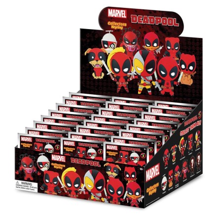 MARVEL - Deadpool Serie 3 - 3D Foam Bag Clip (Display 24 Pcs)