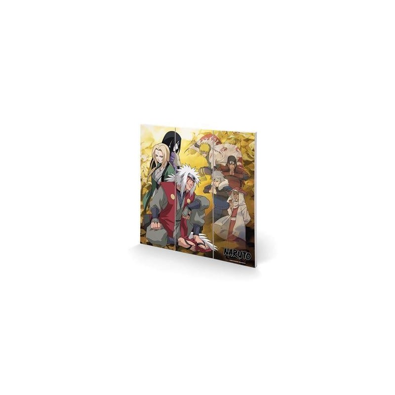 NARUTO - Fallen Leaves and F.Comrades - Impression sur bois 30X30cm