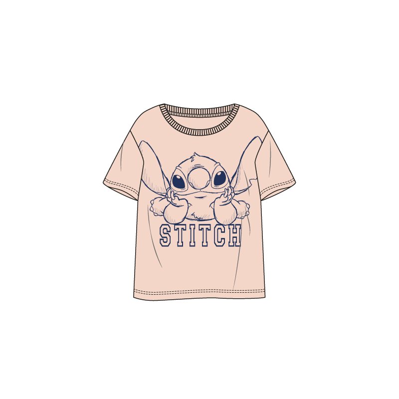 LILO & STITCH - Stitch - T-Shirt Unisex Rose (XL)