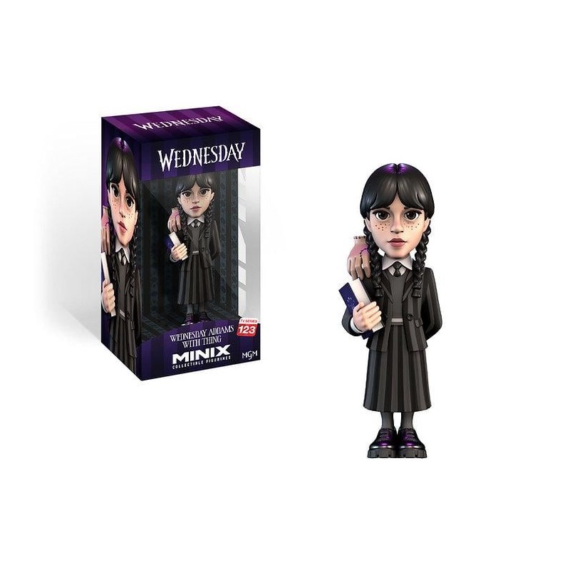 MERCREDI - Mercredi Adams avec la Chose - Figurine Minix 123 12cm