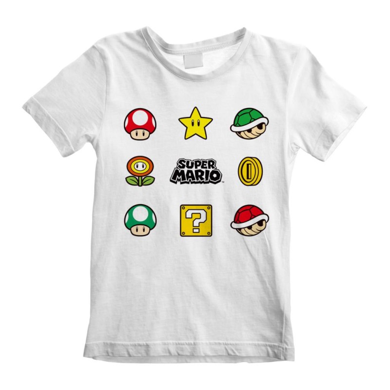 SUPER MARIO - Symboles - T-Shirt Kids (5-6 A)
