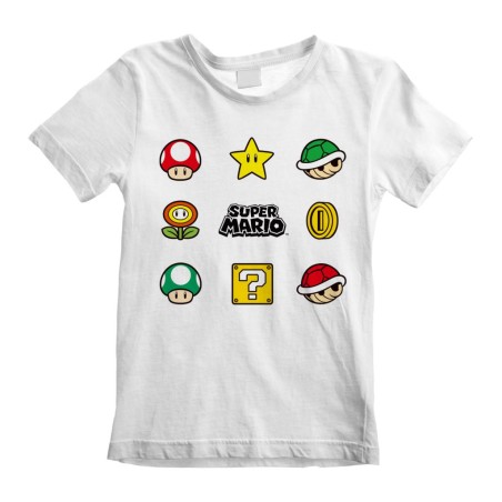 SUPER MARIO - Symboles - T-Shirt Kids (5-6 A)