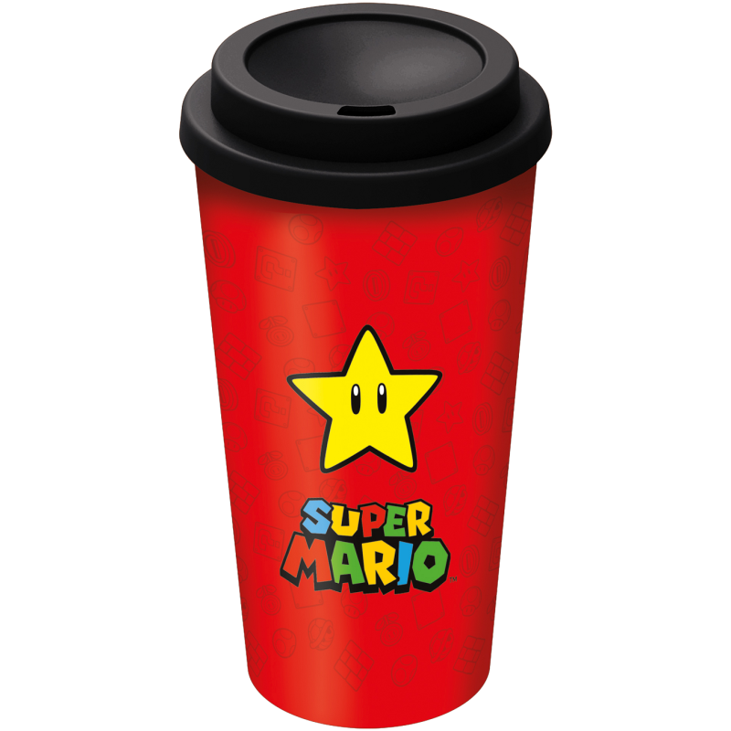 SUPER MARIO BROSS - Gobelet à Café de Voyage - Format Large 520ml