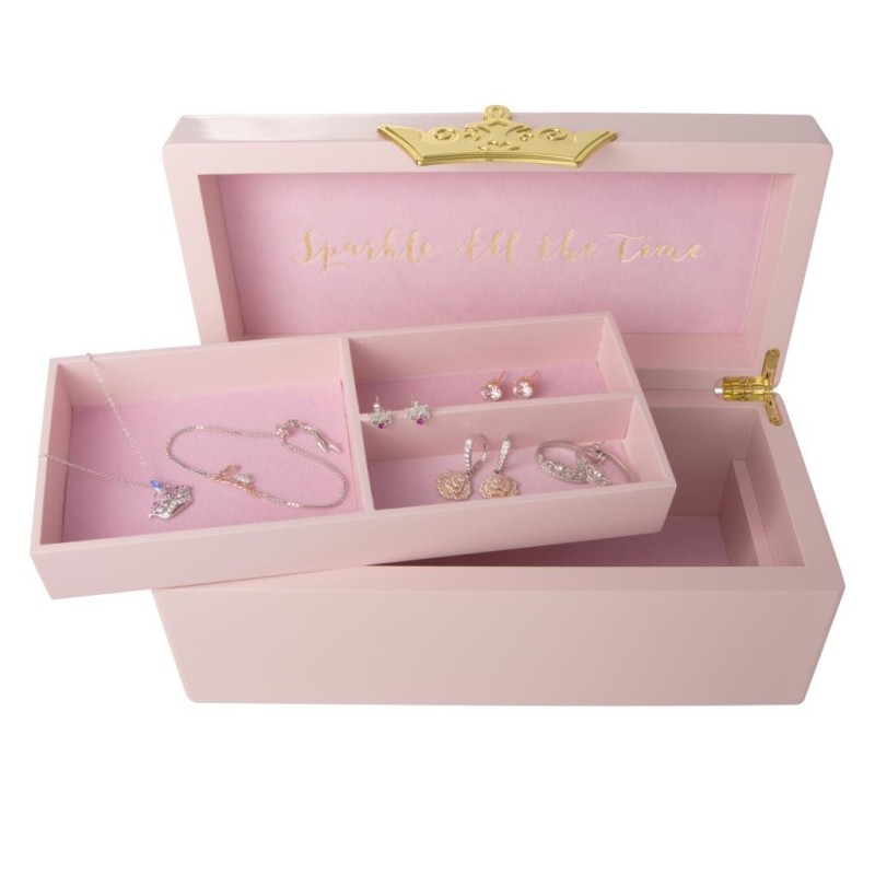 DISNEY - Princesses - Boîte à Bijoux en Bois - 24x 11,5x 10 cm