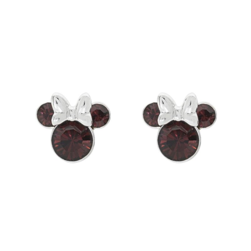 MINNIE - Clous d'Oreilles Anniversaire en Laiton Plaqué - Janvier