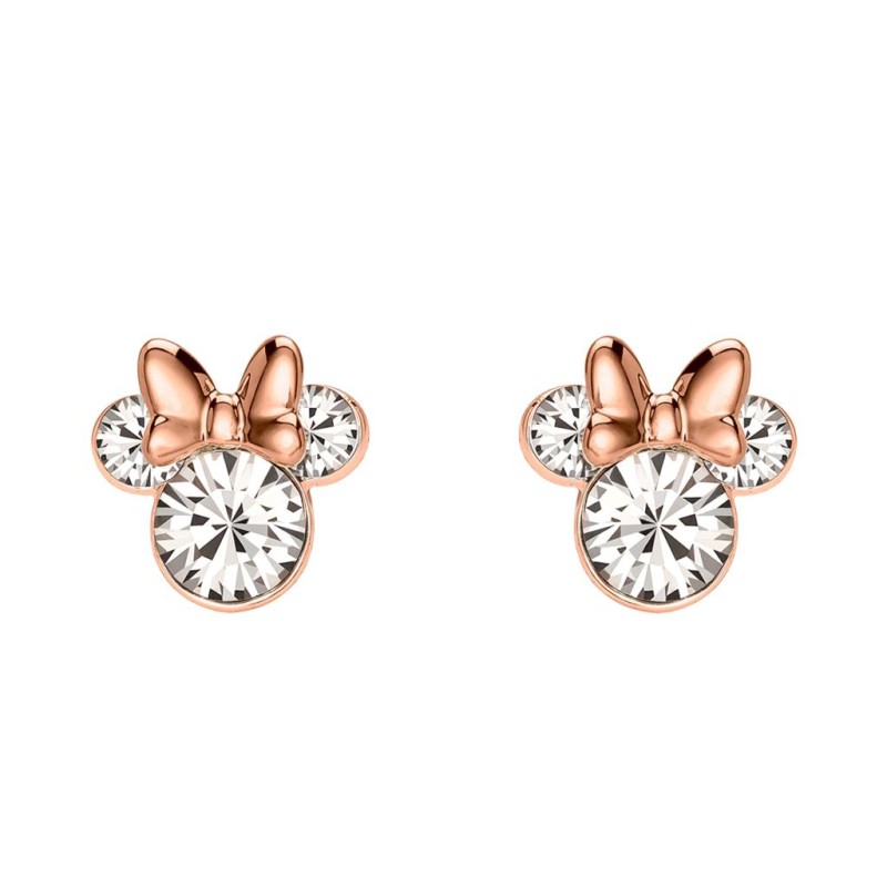 MINNIE - 1 Paire de Clous d'Oreilles - Laiton Argent Plaqué