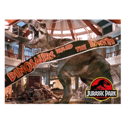 JURASSIC PARK - T-Rex Bannière - aimant 6.3x8.9cm
