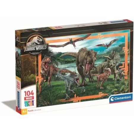 JURASSIC WORLD - Dinosaures - Puzzle Maxi 104P