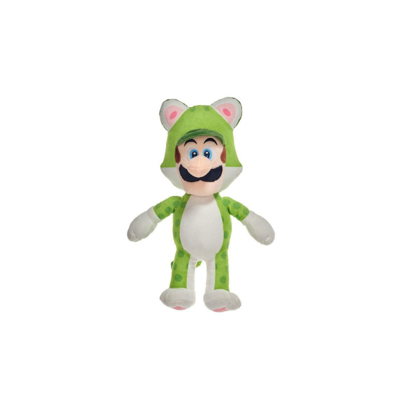 SUPER MARIO 3D LAND - Luigi Chat - Peluche 25cm