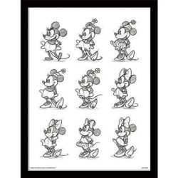 MINNIE MOUSE - Multi Sketchs - Impression encadrée 30x40cm