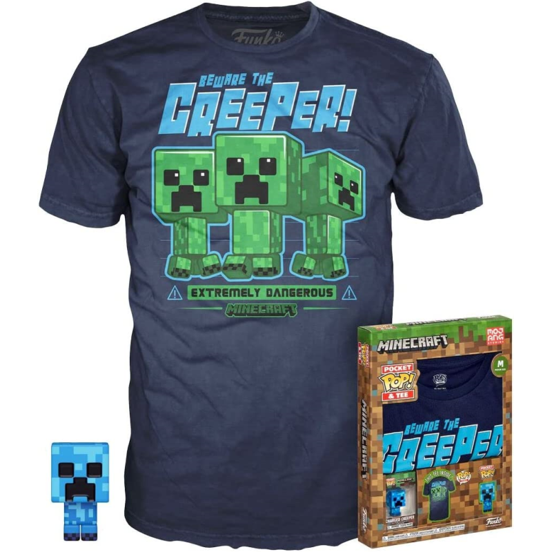 MINECRAFT - Pocket POP - Charged Creeper + Tee (M)