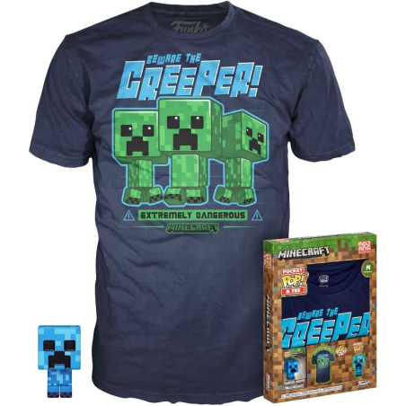 MINECRAFT - Pocket POP - Charged Creeper + Tee (M)