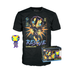 MARVEL - Booble Head POP N° 480 - Rescue Blacklight + T-shirt (S)