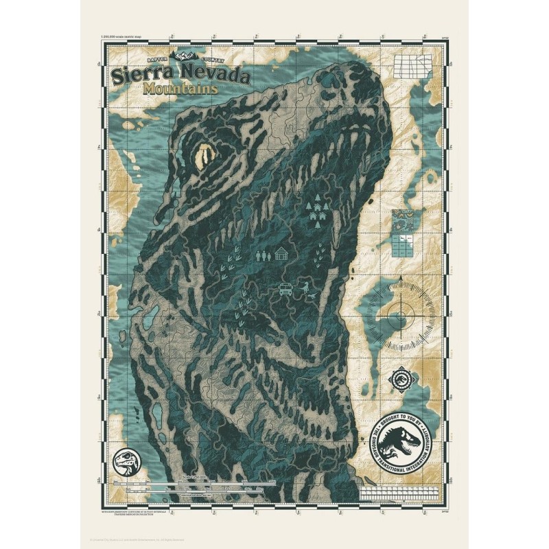 JURASSIC WORLD - Nevada Moutains - Art Print - Edition Limitée 'A3'