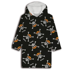 ONE PIECE - straw hat crew - Sweat Poncho Coral Fleece - Taille Adulte