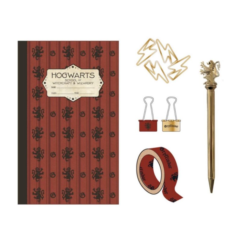 HARRY POTTER - Griffondor - Set de Papeterie 6pc.