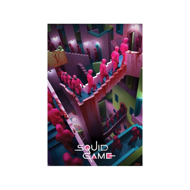 SQUID GAME - Crazy Stairs - Poster 61x91cm