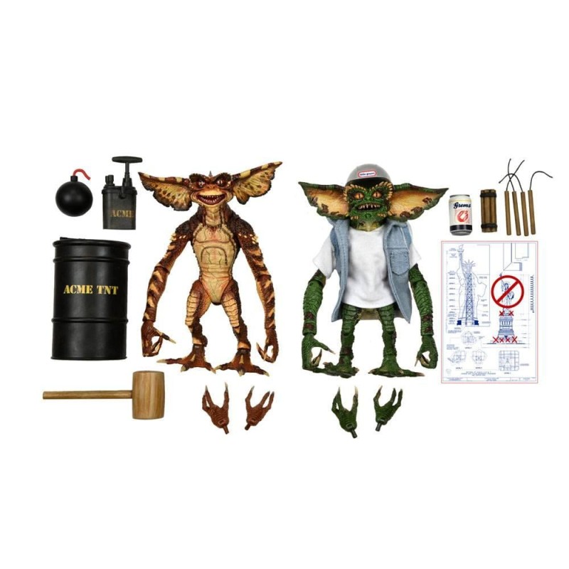 GREMLINS - Ultimate Demolition Gremlins - 2 Figurines articulées 15cm