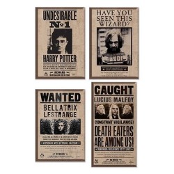 HARRY POTTER - Wanted - Set de 4 magnets