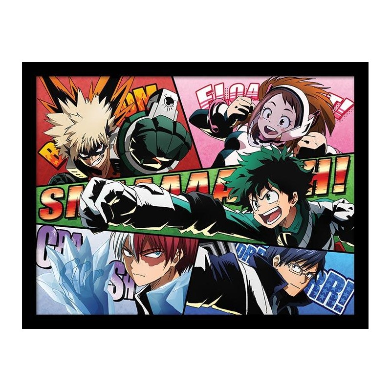 MY HERO ACADEMIA - Comic Action - Impression encadrée 30x40cm
