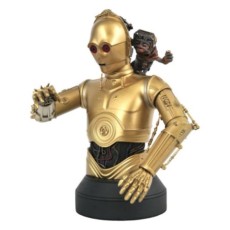 STAR WARS IX - C-3PO & Babu Frik - Buste en résine 15cm